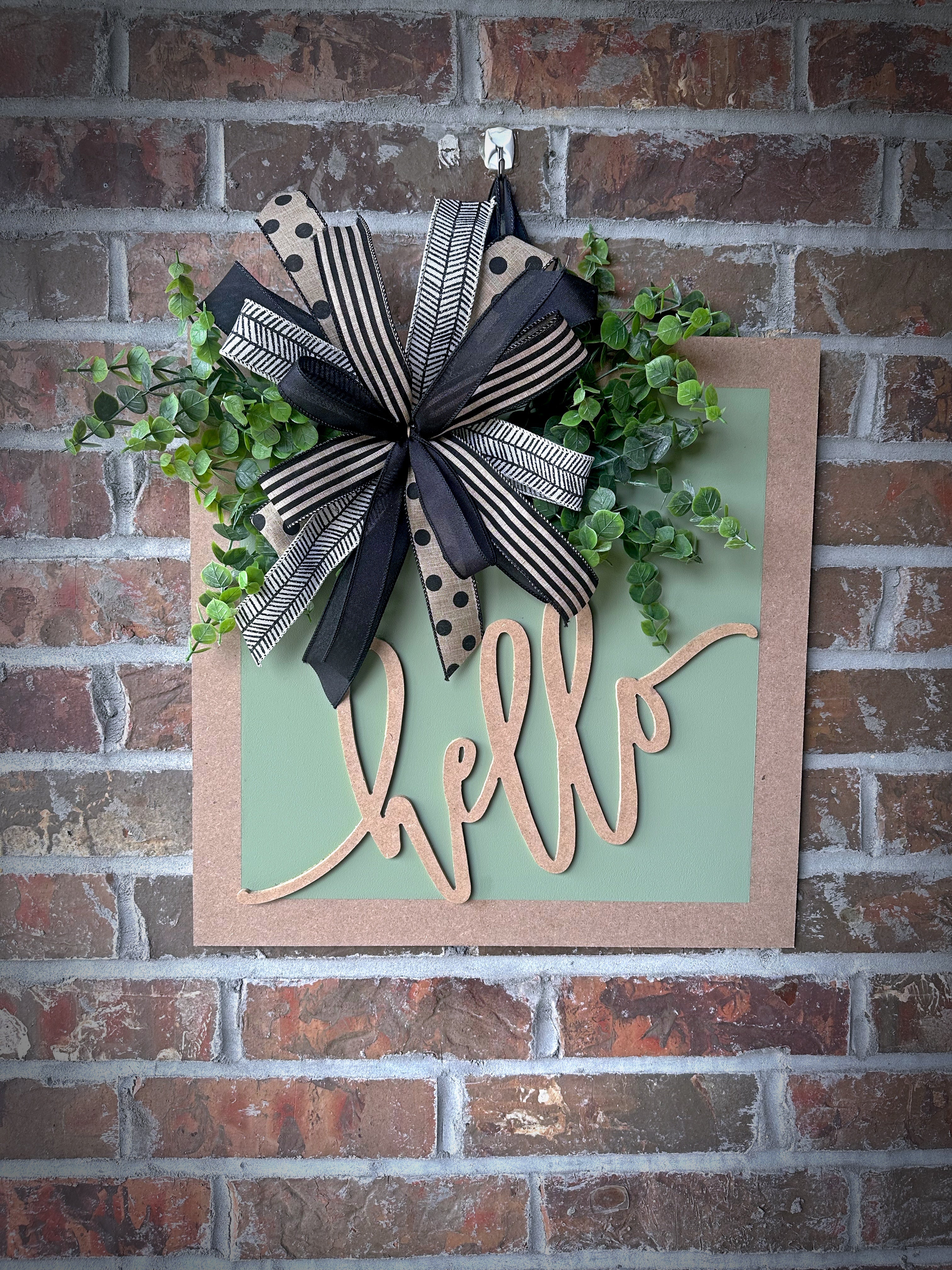 Sage 3D Hello Door Hanger