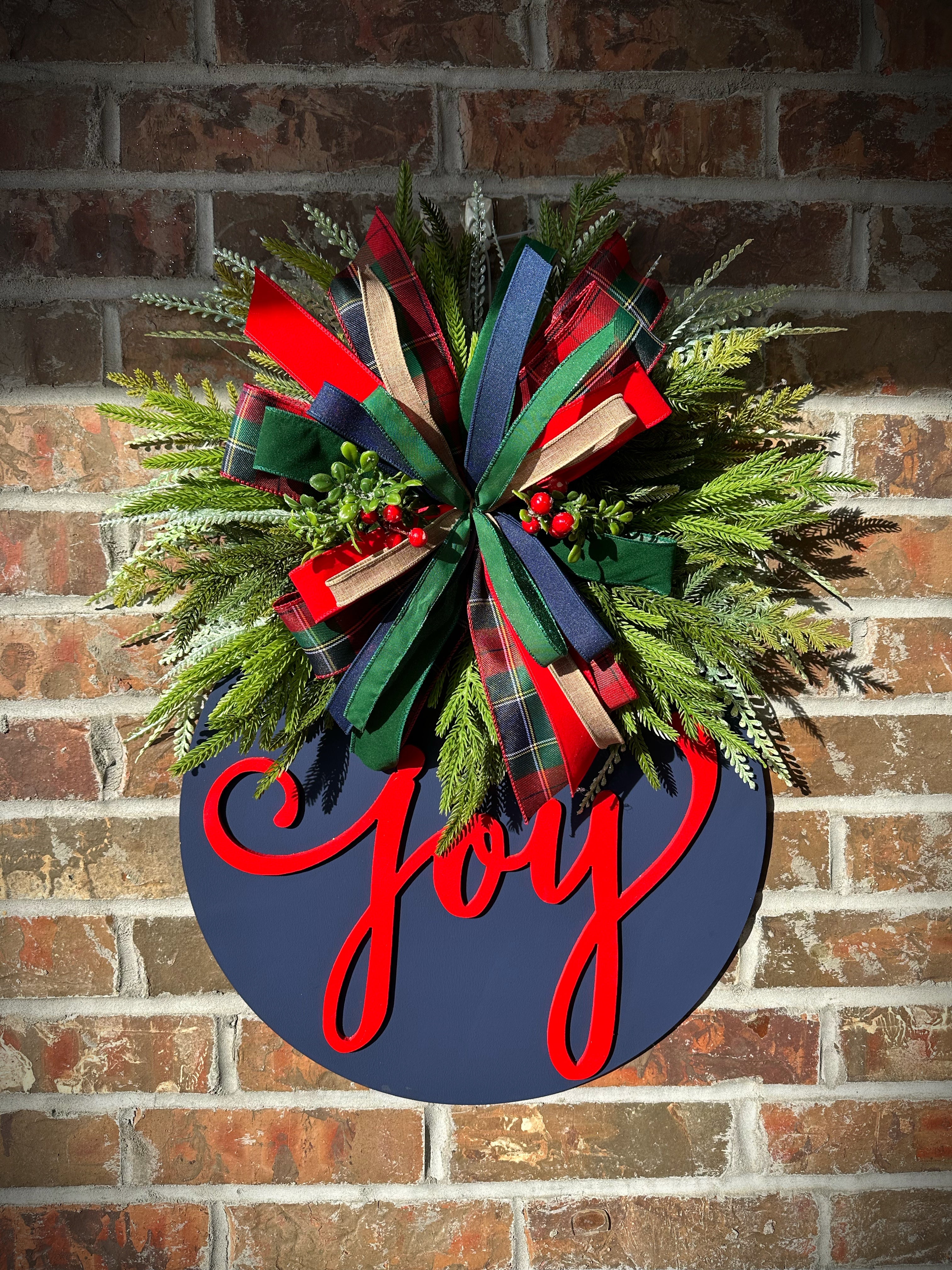 Navy & Red Luxury JOY Door Hanger