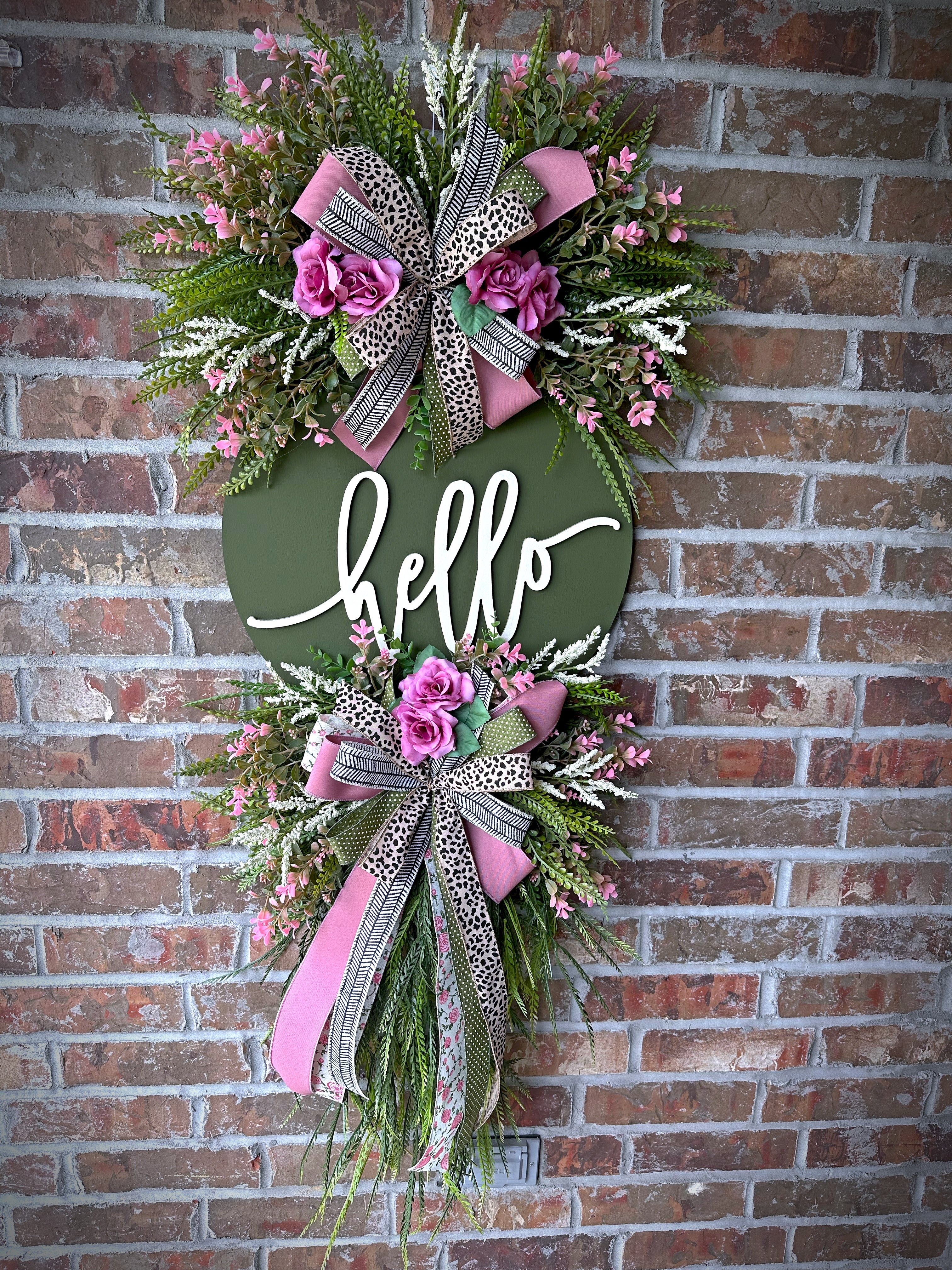 Hello in Full Bloom Wreath