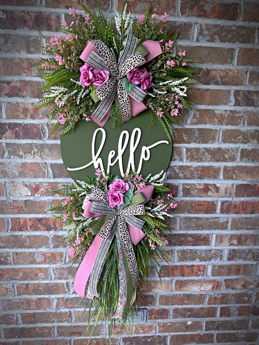 Hello in Full Bloom Wreath