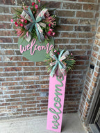 Porch leaner and door hanger matching set