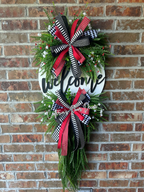 Welcome Wreath RED/BLACK/WHITE